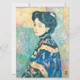 Portrait of Japanese Woman (by Fujishima Takeji) Card
