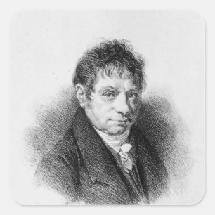 Portrait of Jean Baptiste Say Square Sticker