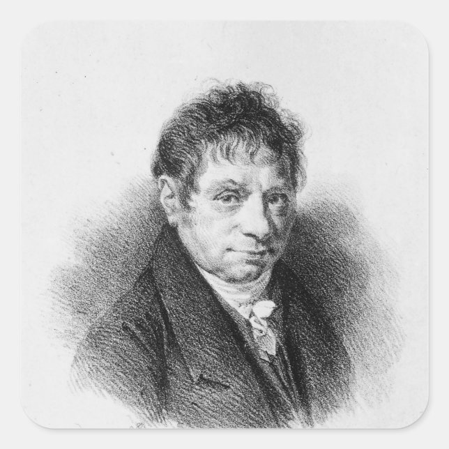 Portrait of Jean Baptiste Say Square Sticker (Front)