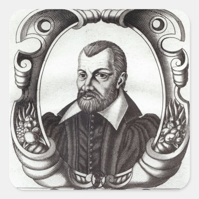 Portrait of Jean Bodin Square Sticker (Front)