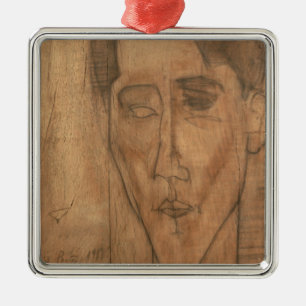 Portrait of Jean Cocteau (1889-1963) 1917 (pencil Metal Tree Decoration