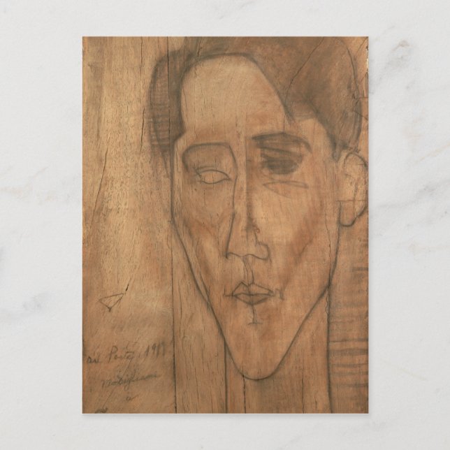 Portrait of Jean Cocteau (1889-1963) 1917 (pencil Postcard (Front)