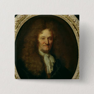 Portrait of Jean de La Fontaine 15 Cm Square Badge