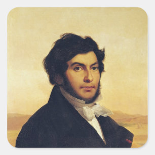Portrait of Jean-Francois Champollion 1831 Square Sticker