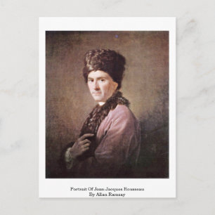 Portrait Of Jean-Jacques Rousseau By Allan Ramsay Postcard