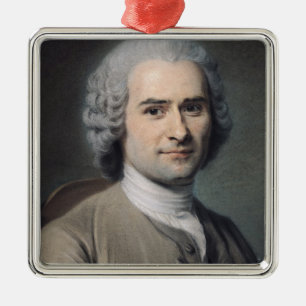 Portrait of Jean Jacques Rousseau Metal Ornament