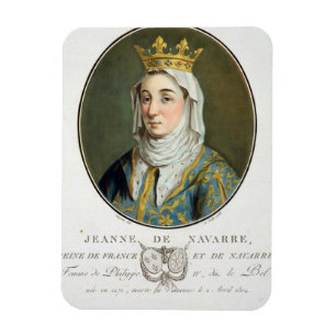 Portrait of Jeanne de Navarre (1271-1304), 1788 (c Magnet