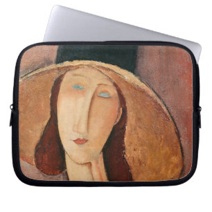 Portrait of Jeanne Hebuterne in a large hat Laptop Sleeve