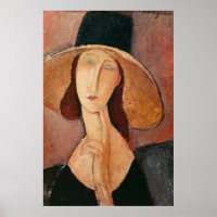 Portrait of Jeanne Hebuterne in a large hat