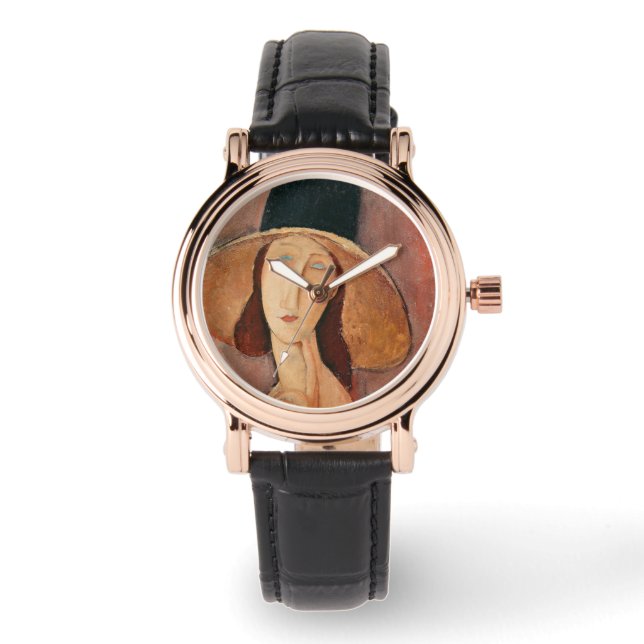 Portrait of Jeanne Hebuterne in a large hat Watch (Front)