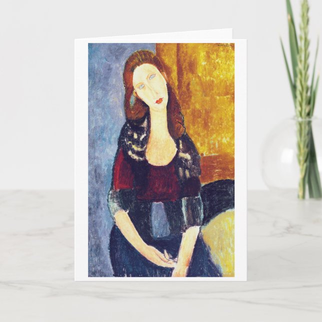 Portrait of Jeanne Hebuterne, Modigliani Card (Front)