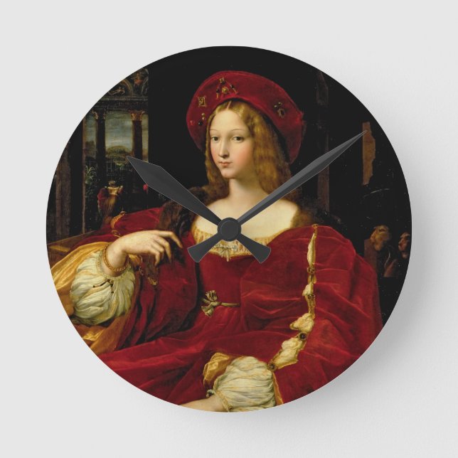 Portrait of Jeanne of Aragon (c.1500-77) wife of A Round Clock (Front)