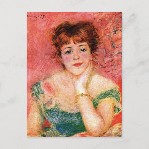 Portrait of Jeanne Samary by Pierre Renoir Postcard