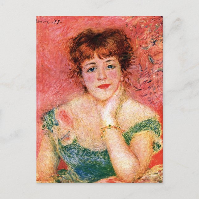 Portrait of Jeanne Samary by Pierre Renoir Postcard (Front)