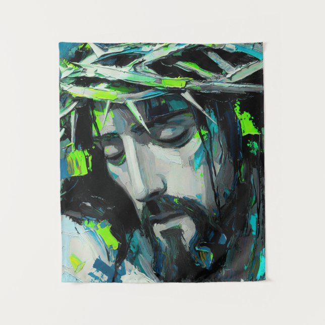 Portrait of Jesus Christ (#3) Tapestry (Front)