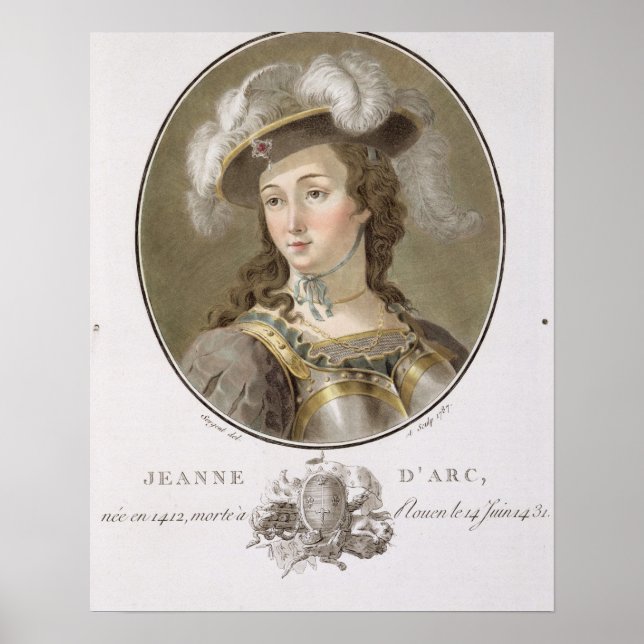 Portrait of Joan of Arc (1412-31), 1787 (coloured Poster (Front)