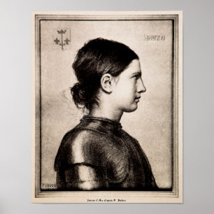 Portrait of Joan of Arc by Paul Dubois Poster