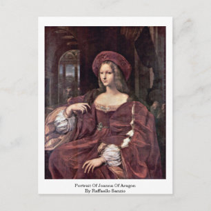 Portrait Of Joanna Of Aragon By Raffaello Sanzio Postcard