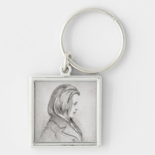 Portrait of Johanes Brahms aged Twenty, 1853 Key Ring