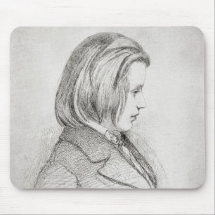 Portrait of Johanes Brahms aged Twenty, 1853 Mouse Pad