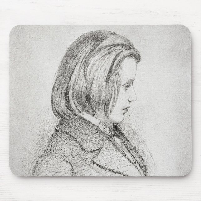 Portrait of Johanes Brahms  aged Twenty, 1853 Mouse Pad (Front)