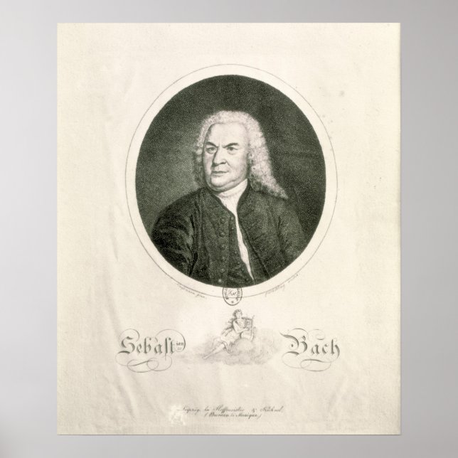 Portrait of Johann Sebastian Bach Poster (Front)