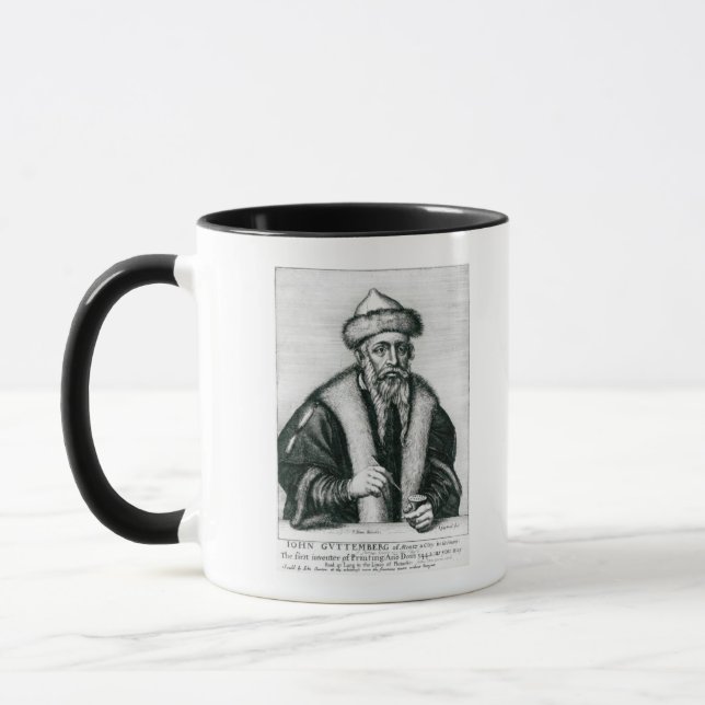 Portrait of Johannes Gutenberg Mug (Left)