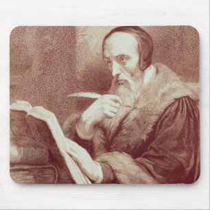 Portrait of John Calvin (1509-1564) (engraving) Mouse Pad