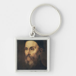 Portrait of John Calvin Key Ring