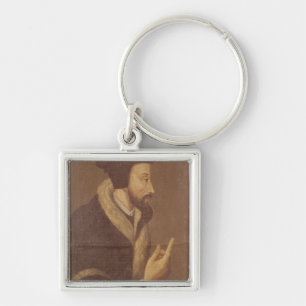 Portrait of John Calvin Key Ring
