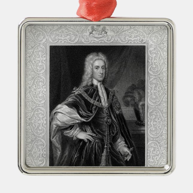 Portrait of John Campbell Metal Tree Decoration (Front)