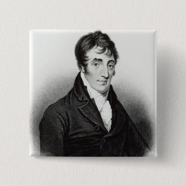 Portrait of John Clare 15 Cm Square Badge (Front)