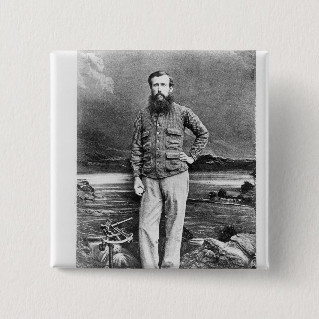 Portrait of John Hanning Speke 15 Cm Square Badge (Front)