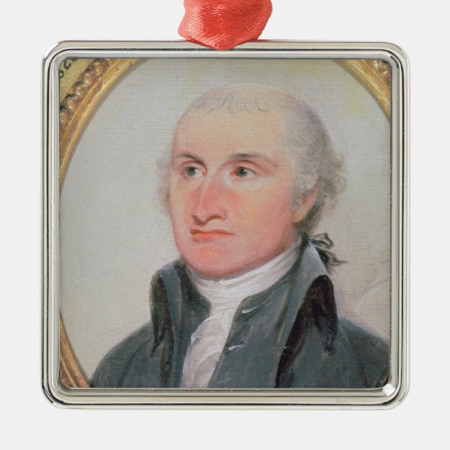 Portrait of John Jay Metal Ornament (Front)