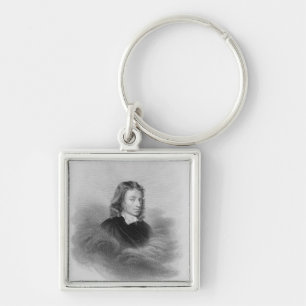 Portrait of John Milton (1608-74) engraved by the Key Ring