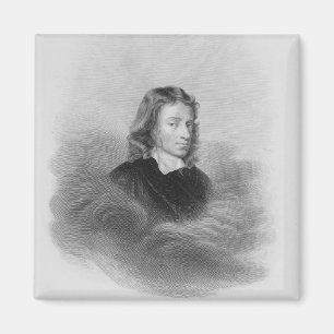 Portrait of John Milton (1608-74) engraved by the Magnet