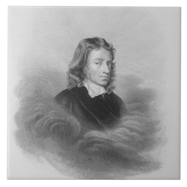 Portrait of John Milton (1608-74) engraved by the Tile (Front)