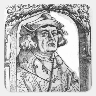Portrait of John of Indagine Square Sticker