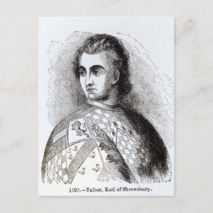 Portrait of John Talbot Postcard