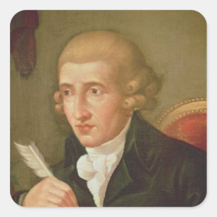Portrait of Joseph Haydn Square Sticker