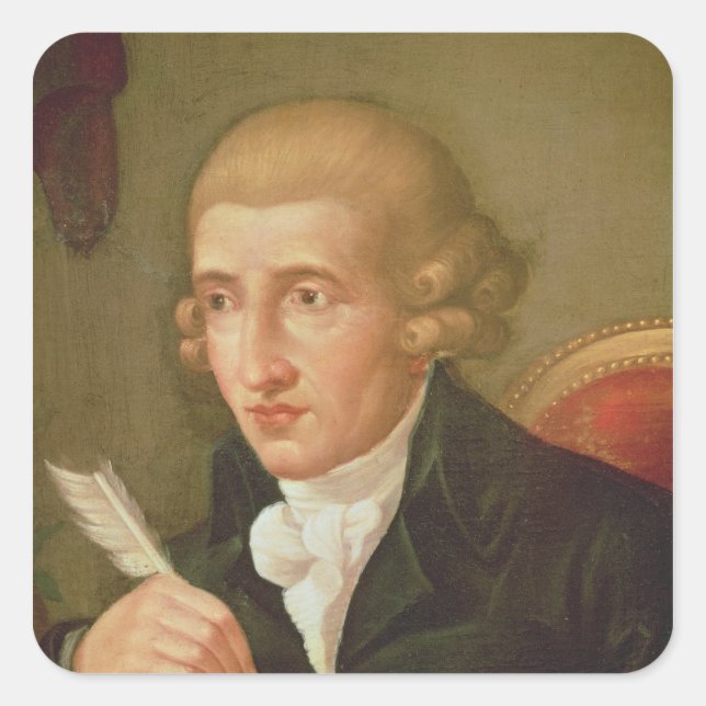 Portrait of Joseph Haydn Square Sticker (Front)