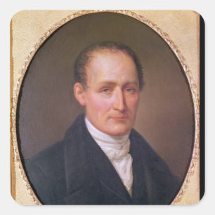 Portrait of Joseph Nicephore Niepce 1854 Square Sticker