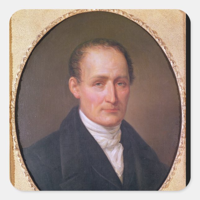 Portrait of Joseph Nicephore Niepce  1854 Square Sticker (Front)