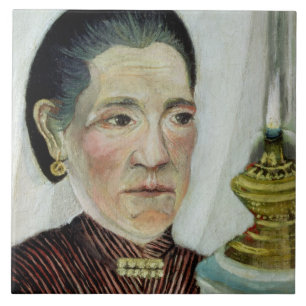 Portrait of Josephine, the artist's second wife, c Ceramic Tile
