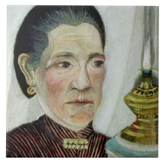 Portrait of Josephine, the artist's second wife, c Ceramic Tile (Front)