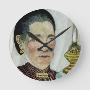 Portrait of Josephine, the artist's second wife, c Round Clock