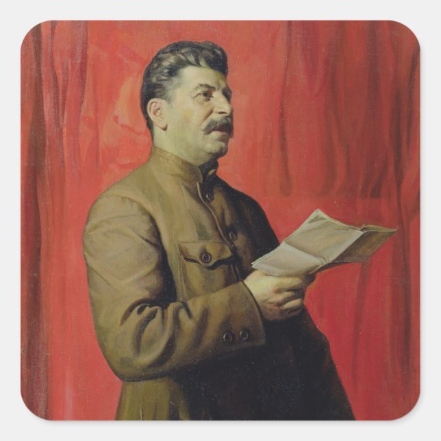 Portrait of Josif Stalin, 1933 Square Sticker (Front)