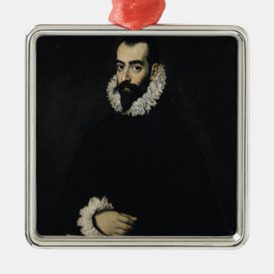 Portrait of Juan Alfonso de Pimentel y Herrera Metal Tree Decoration