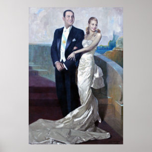 Portrait of Juan Domingo Perón and Eva Duarte Poster