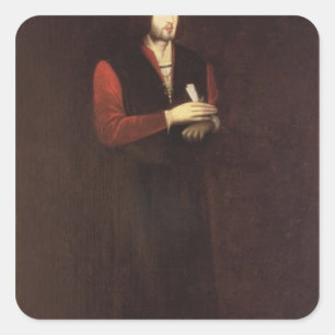Portrait of Juan II of Portugal Square Sticker